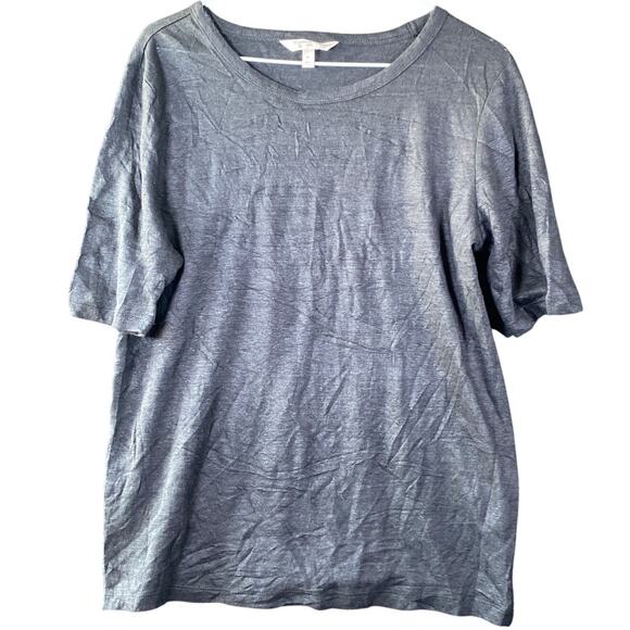 Banana Republic Womens Shirt Gray Dolman Sleeve Linen Blend Stretch M - Picture 1 of 9